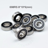WZZG  698RS 8*19*6(mm)  bearing  10pcs rubber Sealed Bearing 698 698RS chrome steel bearing