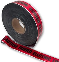 ACE Supply Buried Electrical Line Caution Tape - Detectable Underground Tape - 2 Inch x 1000 Ft Leng