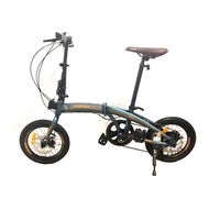 ODESSY ROOSTER Alloy 9 Speed Disc Folding Bike 16 Inch GREEN
