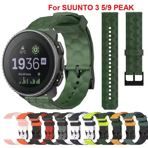 20mm 22mm Silicone Sport Strap For SUUNTO VERTICAL Watch Band SUUNTO 9 5 PEAK PRO 3 Fitness RACE DLC