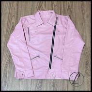 Terlaris Delaris Jaket Kulit Wanita Korea Cute Pink Putih Mocca Cokelat Hitam Merah Panjang Semi Bla
