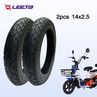 LEETA POWER ยางนอก มอเตอร์ไซค์ไฟฟ้า รถจักรยานไฟฟ้า 14x2.50 3.00-8 3.00-10 รถจักรยานไฟฟ้า ยางกันลื่นส
