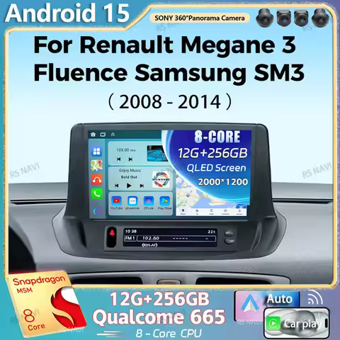 Android 15 For Renault Megane 3 RS Fluence Samsung SM3 2008 2010 2014 Android Car Radio Multimedia s