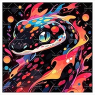 TAOPAOLAB Abstract Gecko Digital Painting Kit for Adults - DIY Colorful Lizard Oil Painting on Canva