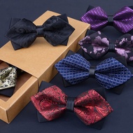 Fashion bow tie for men's wedding British plaid bow tie