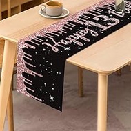 Happy 13th Birthday Table Runner, 13th Birthday Kitchen Dining Table Decoration for Girls, 13th Birt