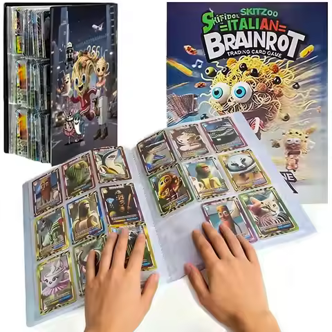 Italian Brainrot Card Album TungTungTung Sahur Tralala 24 Pages with 9 Prids Per Page Cards Storage 