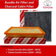 Bundle Air Filter and Charcoal Cabin Filter for Toyota Corolla Altis (2019 - 2022)Toyota Corolla Cro