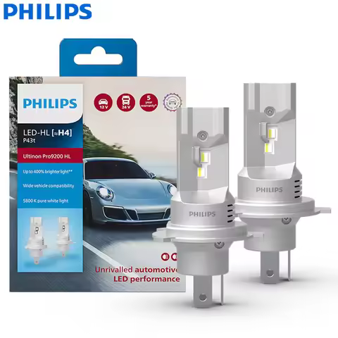 Philips Ultinon Pro9200 LED H4 Car Headlight 12/24V Bulb +400% Bright 5800K Cool White High Low Beam