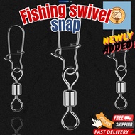 【Fishing Swivel】 Rolling Swivel with Enhanced snap/kekili pancing/ lure Connector/snap swivel