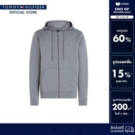 Tommy Hilfiger เสื้อสเวตเตอร์ ผู้ชาย รุ่น MW0MW37243 P91 - สีเทา ทรง Regular Fit