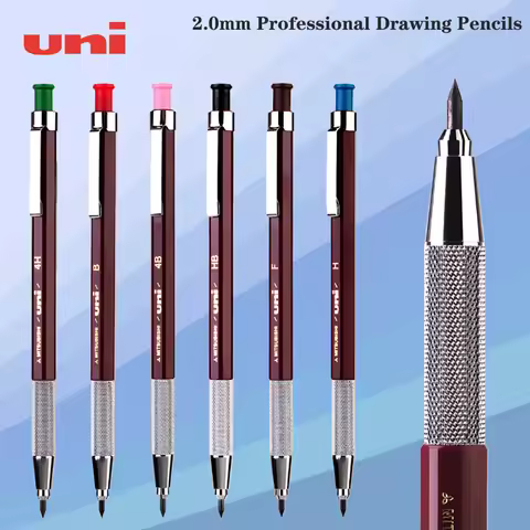 Uni Mechanical Pencil 2.0mm MH-500 Metal Pen Holding Hexagonal Stick Thick Head Sketch Painting Spec