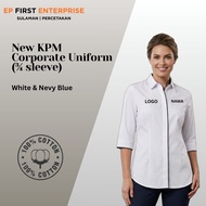 KPM Corporate Baju Wanita Tiga Suku Sleeve | German Cotton Shirt | Office Wear Premium