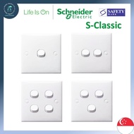 【SG LBHH】SCHNEIDER S-Classic Switches/1 Gang/2 Gang/3Gang/4Gang/1Way/2Way/3Way/4Way Switches