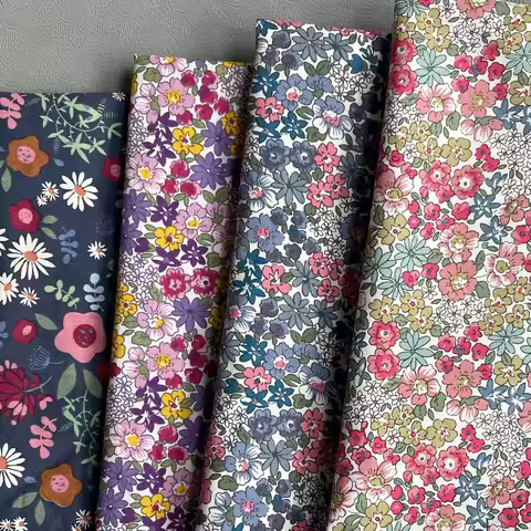 145X50cm Floral Plants 100% Cotton Printed Fabric is Used for Hand Sewing Fabric Patchwork Children'