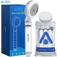 ALTHY High Pressure SPA Handheld Shower Head Water Filter, Reduce Chlorine Heavy Metal, Improves Dry