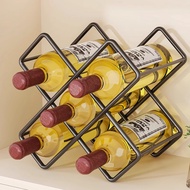 Red Wine Shelf Household Light Luxury Wine Rack Diamond-Shaped Lattice Wine Cabinet Shelf Diagonal W