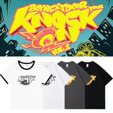 BOYNEXTDOOR Concert Knock On T Shirt Fashion Streetwear Trend T-shirt Women Men Summer Cotton Short 