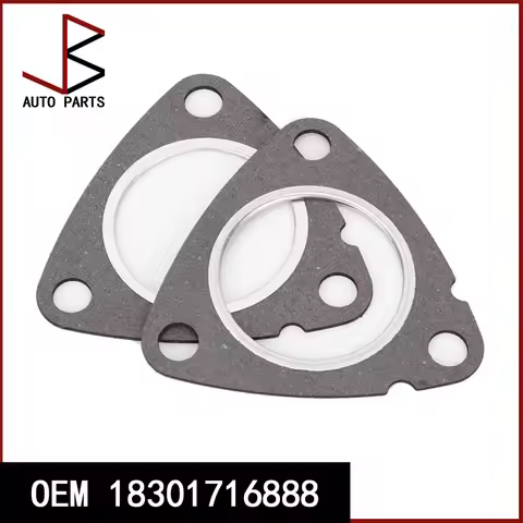 A pair OEM 18301716888 Exhaust Manifold To Down Pipe Gaskets Fit for BMW E36 E34 E39 18301716888 Exh