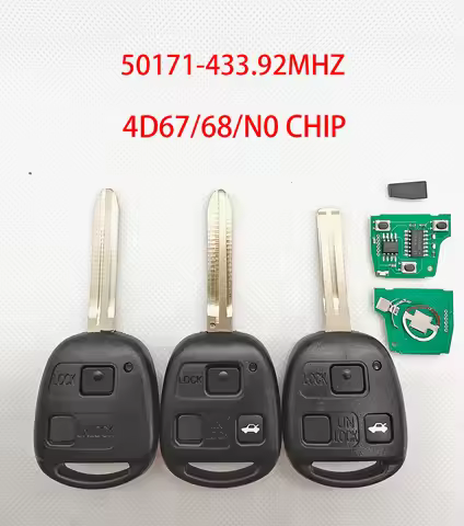 Sunshine，50171，433MHz 4D67/4D68 Chip Fob 2/3 Buttons，for Toyota Prado 120 RAV4 Kluger Previa FJ Crui