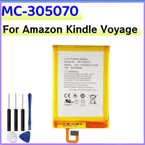 New Replacement Battery for Amazon Kindle Voyage, NM460GZ 58-000056, MC-305070, S13-R2, S13-R2-A 3.8