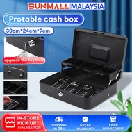 Cash Box Handheld Compartment Tray Cash Lockable Security Cashier Drawer Storage  Safety Deposit Box