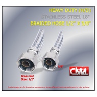 CMA (ITALY) - RBM - 98 H/D STAINLESS STEEL 18" BRAIDED HOSE  1/2" X 5/8" | Miscellaneous Parts