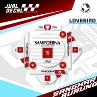 Stiker Decal Tebok Lovebird SAMPOERNA A MILD Variasi Sangkar Kandang Burung Batman Pleci Love Bird