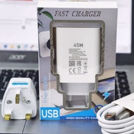 45W/33W Charger Adapter for Infinix Note Hot GT Smart With Type-C