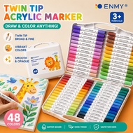 ENMY Dual Tip Acrylic Markers Set – Dual Tip Design for Versatile Art Projects