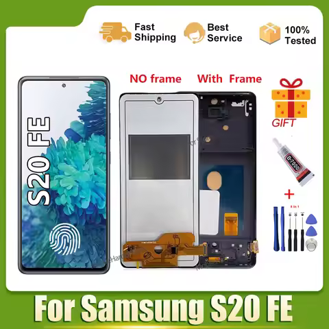 Tested AMOLED Display For Samsung Galaxy S20 FE 4G/5G LCD Display Touch Screen Assembly For Samsung 