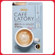 AGF , Blendy Cafe Latory , Rich creamy cafe latte decaf , powdered drinks , 6 pieces