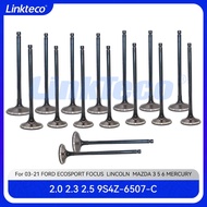 Engine part 16X Exhaust Intake Valve Kit Fit 2.0 2.3 2.5 L For 03-21 Ford ECOSPORT FOCUS Mazda 3 5 6