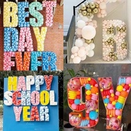 Decorative Props 3D Birthday Atmosphere Box Balloon Letter Arrangement 3D Balloon kt Scene Decoratio