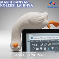 Cute Duck-Shaped Monitor Display, Unique Work Desk Decoration, Office Room Decoration, Computer Acce