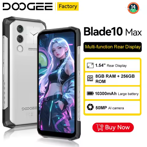 DOOGEE Blade 10 Max Smartphon 4G 6.56" 90Hz Display Unisoc T606 Octa Core Mobile Phone 20GB(8+12)+25