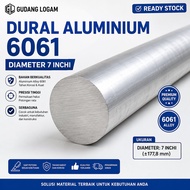 Dural Aluminum 6061 Solid Diameter 7 Inch (177.8 mm) | Round Bar Aluminum 6061 | Ready to Cut Custom