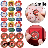 SMILE Gift Paper Sticker Sealing Craft DIY Package Label Festival Decoration Gift Boxes Christmas Stickers