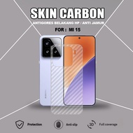 XIAOMI MI 15 XIAOMI MI 15 ULTRA SKIN CARBON TRANSPARENT ANTI-SCRATCH BACK XIAOMI MI 15 XIAOMI MI 15 