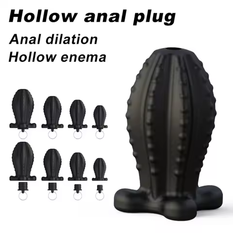 Hollow Large Butt Plug Silicone Anal Dildo Dilator Anal Speculum Prostate Massager Anal Vagina Showe