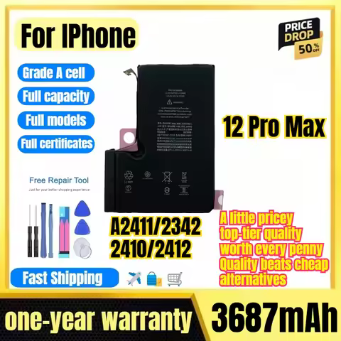 A2411/2342/2410/2412 for IPhone 12Pro Max Phone Battery 0Cycle High Capacity Battery Replacement Bat