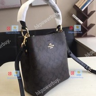 新款 COACH 蔻馳 小號水桶包 2312雙層兩條肩帶女士 認準hkpowerbuy. 銀包 錢包 手袋 背囊 斜孭袋 送禮 情人節 禮物