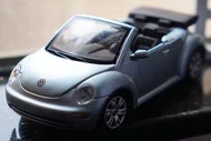 Maisto 1:25 VW Volkswagen New Beetle Cabriolet silvery blue 福士 甲蟲車 開蓬車 銀藍色 模型