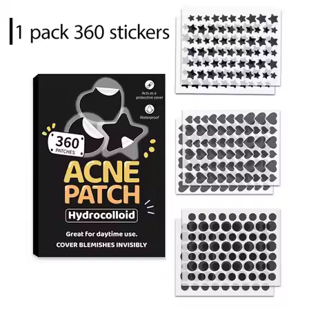 Pimple Patches for Face 360 Counts, Cute Stars Hearts Dots Hydrocolloid Acne Patches for Breakouts Z