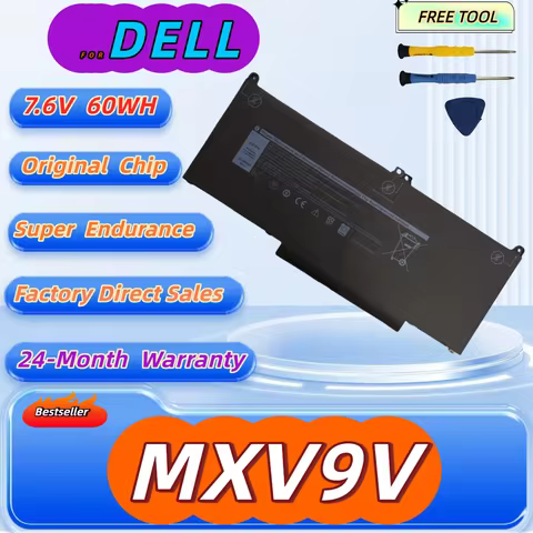 MXV9V Battery For DELL Latitude 7300 7400 5300 5310 5300 5310 2-in-1 Series 5VC2M 05VC2M 829MX Free 