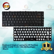 Original Laptop Keyboard HP Pavilion X360 14-DW 14-DV Backlight Black