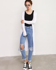 long cardigan outwear 超長款莫代爾防曬衣服空調衫開衫披肩海邊外套