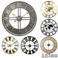 🔥Jam Dinding Besar Ruang Tamu Antik Jam Dinding 60cm Hiasan  Clock Wall Aesthetic Jam Industrial Des