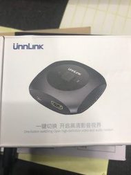 UnnLink 2019新款 HDMI 一分二切換器