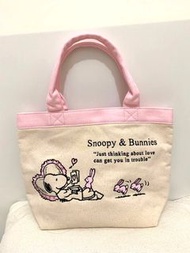 ✈️購自日本 snoopy town Snoopy bag 復活節 繡公仔 帆布袋 / 手袋